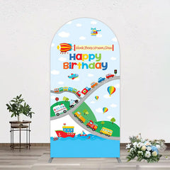 Lofaris Sea Land Air Transportation Birthday Arch Backdrop