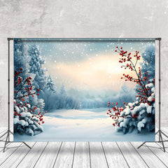 Lofaris Serene Winter Landscape Wishing Well Wishes Backdrop