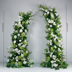 Lofaris Set of 2 Greenery White Rose Archway for Wedding