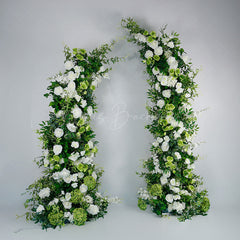 Lofaris Set of 2 Greenery White Rose Archway for Wedding