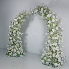 Lofaris Set of 2 Romantic White Artificial Flower Archway