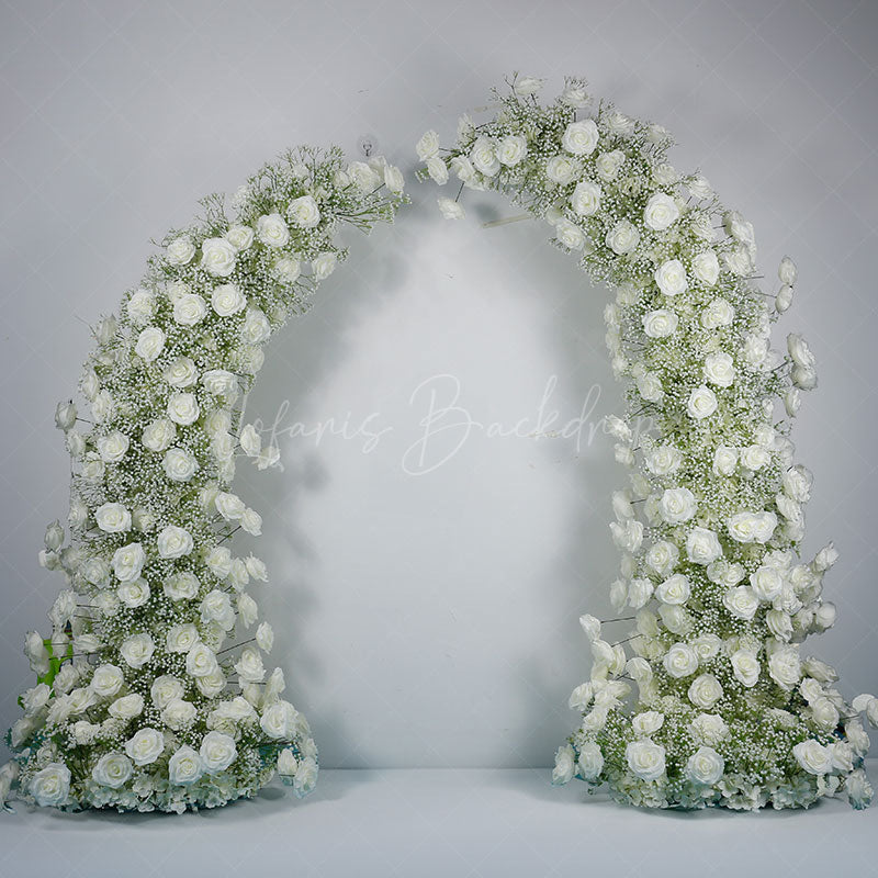 Lofaris Set of 2 Romantic White Artificial Flower Archway