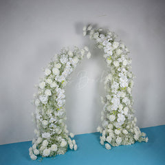 Lofaris Set of 2 White Rose Wedding Ceremony Moon Archway