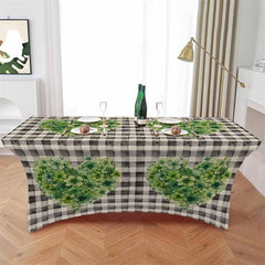 Lofaris Shamrocks Leaves St Patricks Day Stretch Table Cover