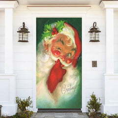 Lofaris Shhh Retro Enchanting Santa Christmas Door Cover