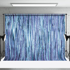 Lofaris Shimmering Blue Foil Fringe Party Event Backdrop