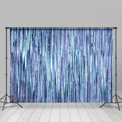 Lofaris Shimmering Blue Foil Fringe Party Event Backdrop