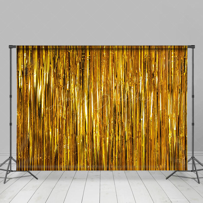 Lofaris Shimmering Gold Foil Fringe Party Event Backdrop