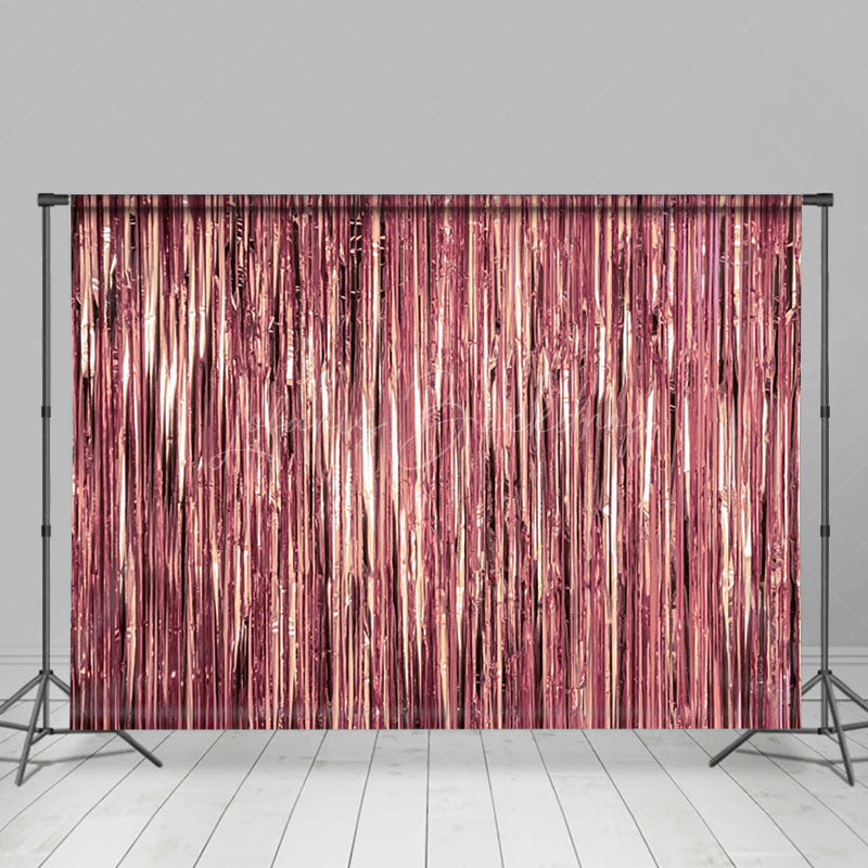 Lofaris Shimmering Pink Foil Fringe Party Event Backdrop