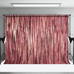 Lofaris Shimmering Pink Foil Fringe Party Event Backdrop