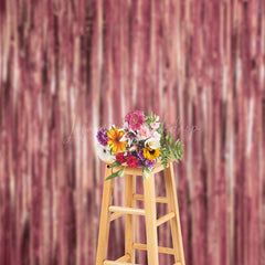 Lofaris Shimmering Pink Foil Fringe Party Event Backdrop