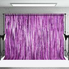 Lofaris Shimmering Purple Foil Fringe Party Event Backdrop