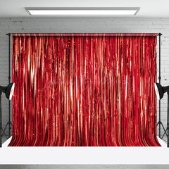 Lofaris Shimmering Red Foil Fringe Party Event Backdrop