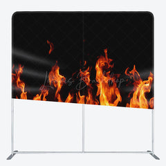 Lofaris Shiny Flames Dance Party Tension Fabric Backdrop