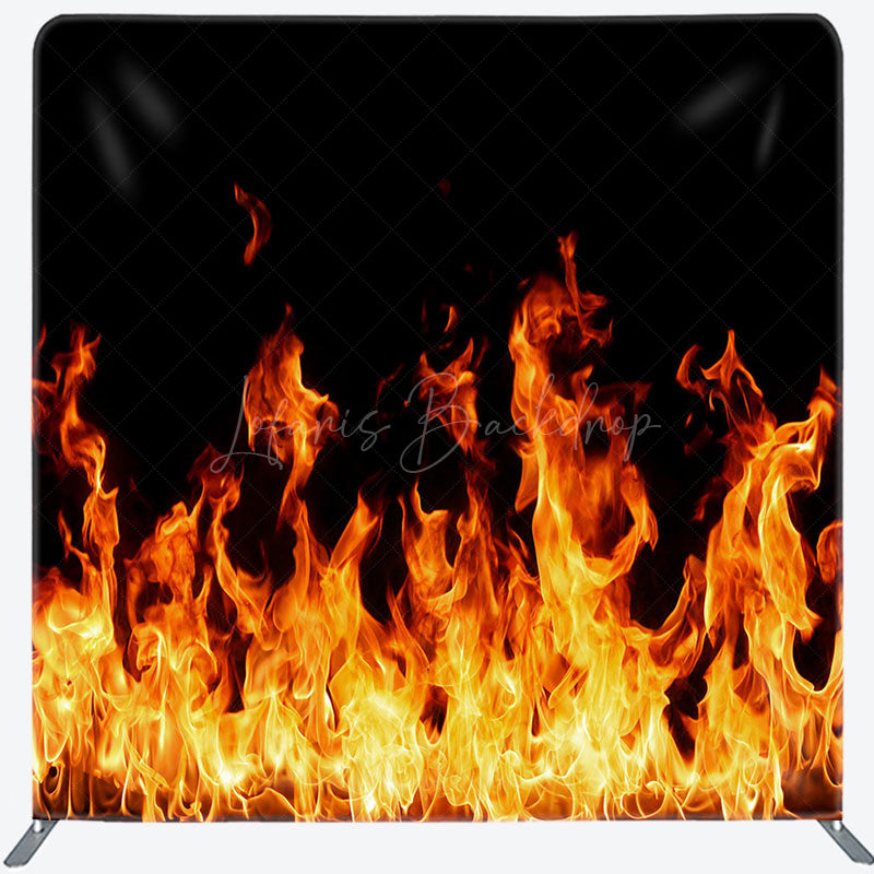 Lofaris Shiny Flames Dance Party Tension Fabric Backdrop