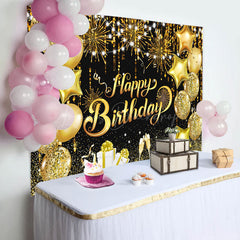 Lofaris Shiny Vibe Bokeh Balloon Happy Birthday Backdrop