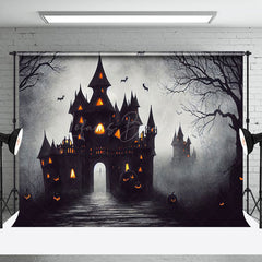 Lofaris Silent Desolate Forest Castle Halloween Backdrop