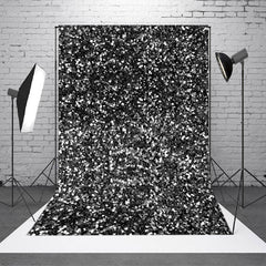 Lofaris Simple Black Silver Dot Glitter Photography Backdrop