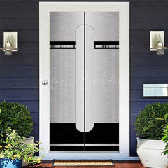 Lofaris Simple Black Silver Stainless Steel Party Door Cover