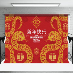 Lofaris Simple Chinese Knot Zodiac Snake New Year Backdrop