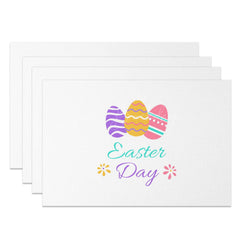 Lofaris simple colorful eggs happy easter day Set Of 4 Placemats