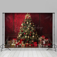 Lofaris Simple Huge Christmas Tree Cozy Holiday Backdrop