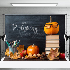 Lofaris Simple Pumpkin Fall Thanksgiving Holiday Backdrop