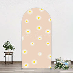 Lofaris Simple White Blooming Flowers Birthday Arch Backdrop