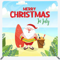 Lofaris Sky Beach Hawaii Christmas in July Pillow Case Backdrop