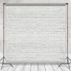 Lofaris Sleek Grey Brick Wall Texture Minimalist Backdrop