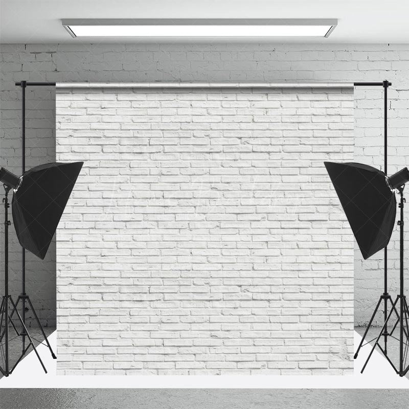 Lofaris Sleek Grey Brick Wall Texture Minimalist Backdrop