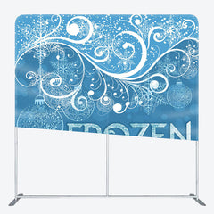 Lofaris Snow Ball Frozen Christmas Tension Fabric Backdrop