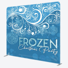 Lofaris Snow Ball Frozen Christmas Tension Fabric Backdrop