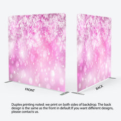 Lofaris Snowflake Pink Bokeh Christmas Pillow Case Backdrop