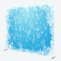 Lofaris Snowflake Winter Christmas Square Arch Fabric Backdrop