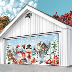 Lofaris Snowman Let It Snow Christmas Garage Door Banner