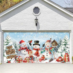 Lofaris Snowman Let It Snow Christmas Garage Door Banner