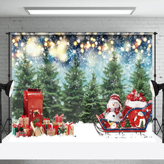 Lofaris Snowman Send Gifts Gold Dots Christmas Backdrop