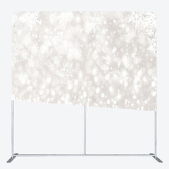 Lofaris Snowy Bokeh Glitter Christmas Pillow Case Backdrop