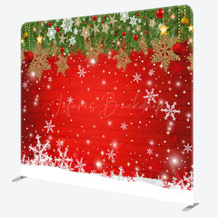 Lofaris Snowy Christmas Shiny Snowflake Pillow Case Backdrop