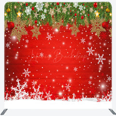 Lofaris Snowy Christmas Shiny Snowflake Pillow Case Backdrop