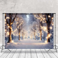 Lofaris Snowy Forest Field Light Strip Christmas Backdrop