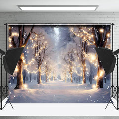 Lofaris Snowy Forest Field Light Strip Christmas Backdrop