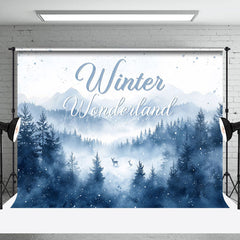 Lofaris Snowy Forest Winter Wonderland Christmas Backdrop