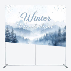 Lofaris Snowy Forest Winter Wonderland Xmas Tension Backdrop