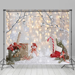 Lofaris Snowy Light Bokeh Christmas Vibe Room Set Backdrop