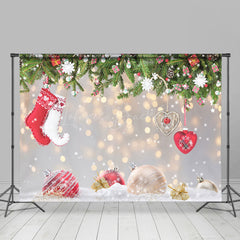 Lofaris Snowy Light Bokeh Christmas Vibe Room Set Backdrop