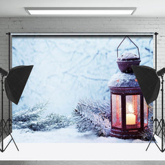 Lofaris Snowy Pine Lamp Outdoor Winter Scenery Backdrop