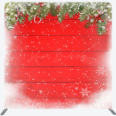 Lofaris Snowy Pleasant Christmas Tree Pillow Cover Backdrop