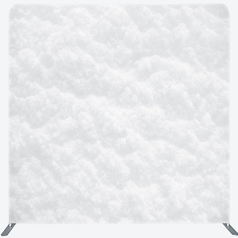 Lofaris Soft White Snow Texture Xmas Pillow Case Backdrop